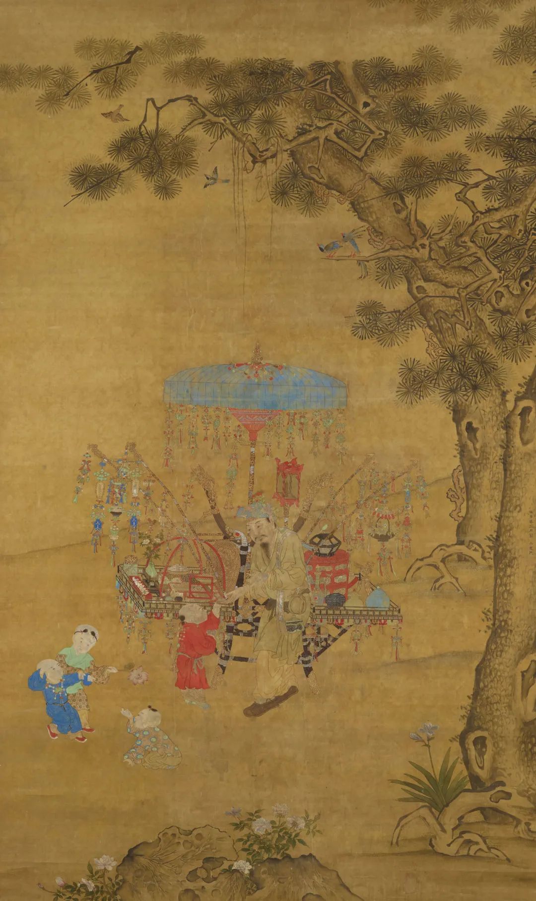 明&nbsp;&nbsp;崔子忠（传）&nbsp;货郎图 大英博物馆藏